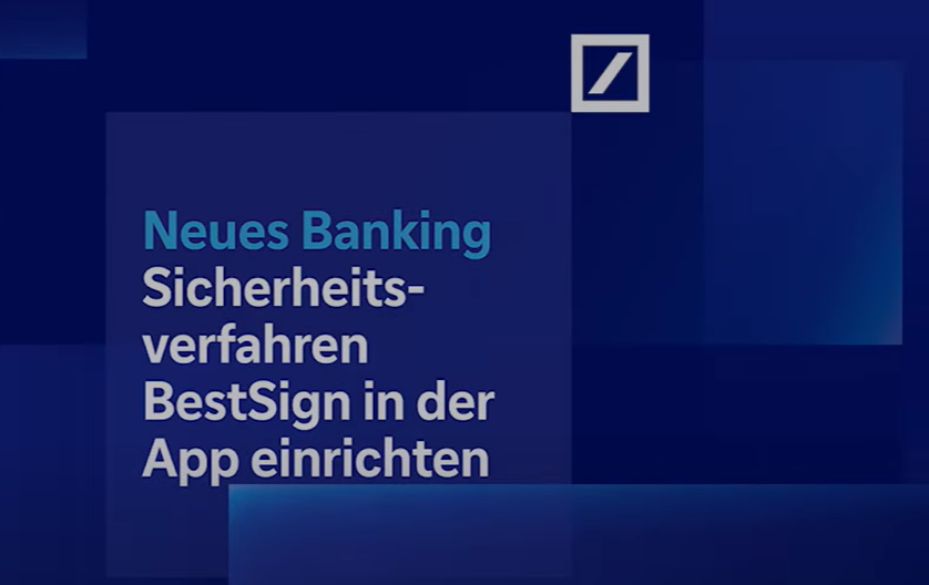 DB - Umstellung auf BestSign-Verfahren (Ablösung Photo-Tan-Verfahren!)